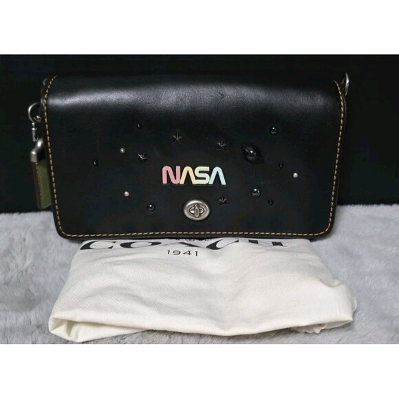 Coach X NASA 10854 Space Dinky Black Smooth Soft Leather - Picture 1 of 12